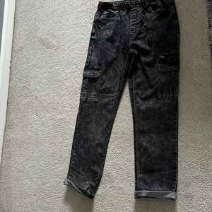 Black cargo jeans
